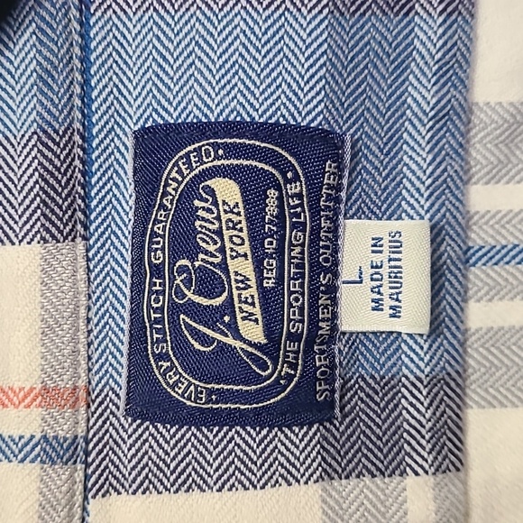 J Crew Fit Half Button Up Plaid Flannel Men's size Large - Picture 4 of 12